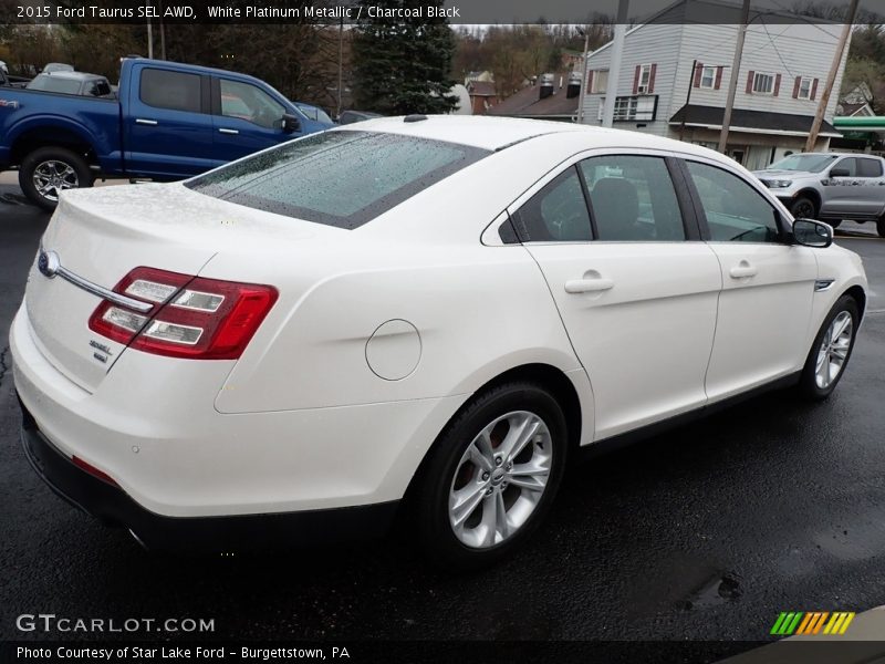 White Platinum Metallic / Charcoal Black 2015 Ford Taurus SEL AWD