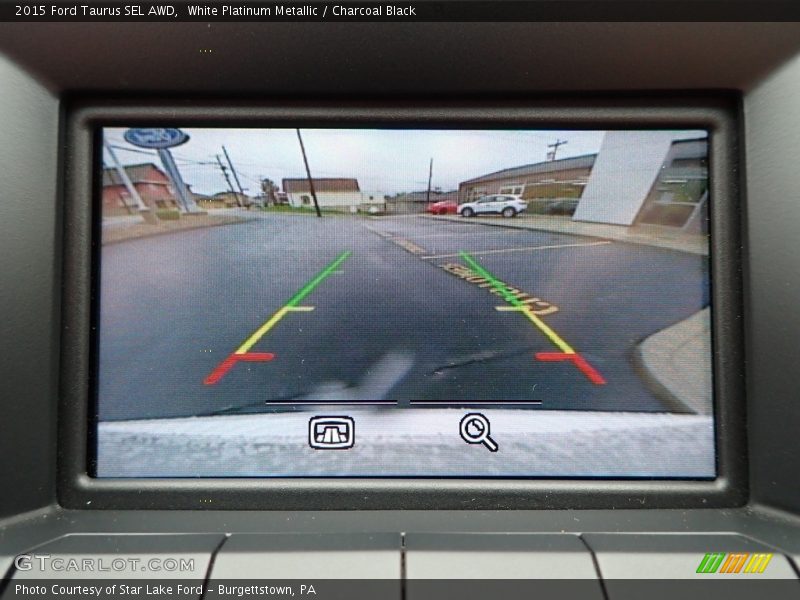 White Platinum Metallic / Charcoal Black 2015 Ford Taurus SEL AWD