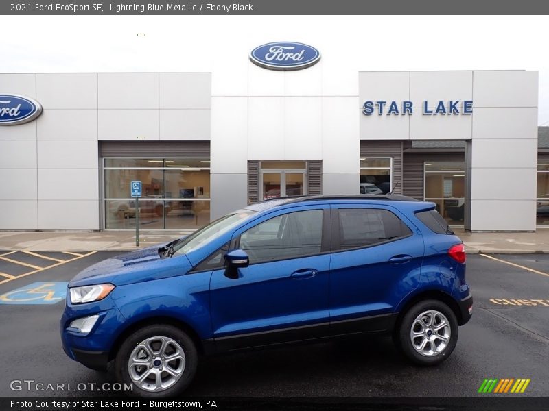 Lightning Blue Metallic / Ebony Black 2021 Ford EcoSport SE