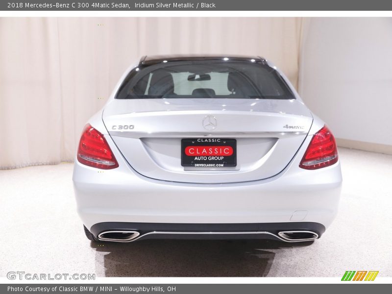 Iridium Silver Metallic / Black 2018 Mercedes-Benz C 300 4Matic Sedan