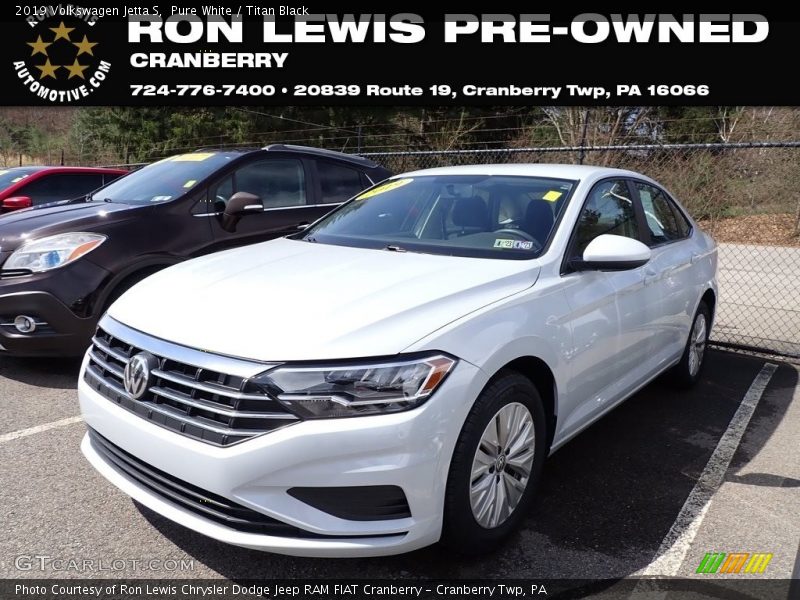 Pure White / Titan Black 2019 Volkswagen Jetta S