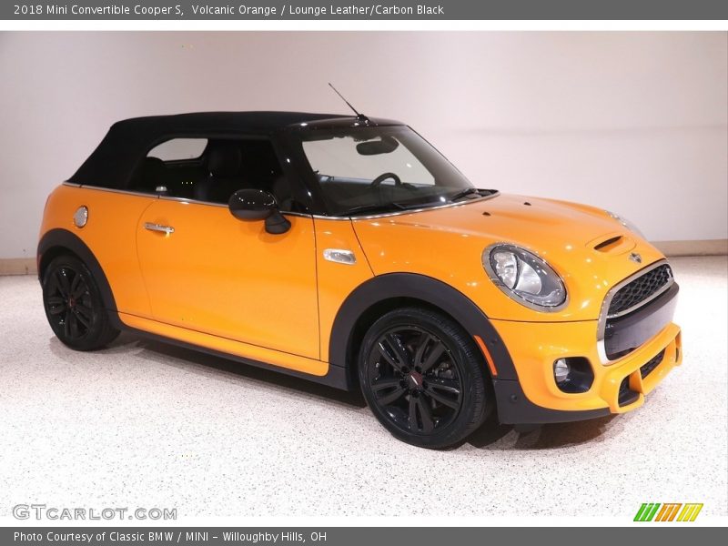 Volcanic Orange / Lounge Leather/Carbon Black 2018 Mini Convertible Cooper S