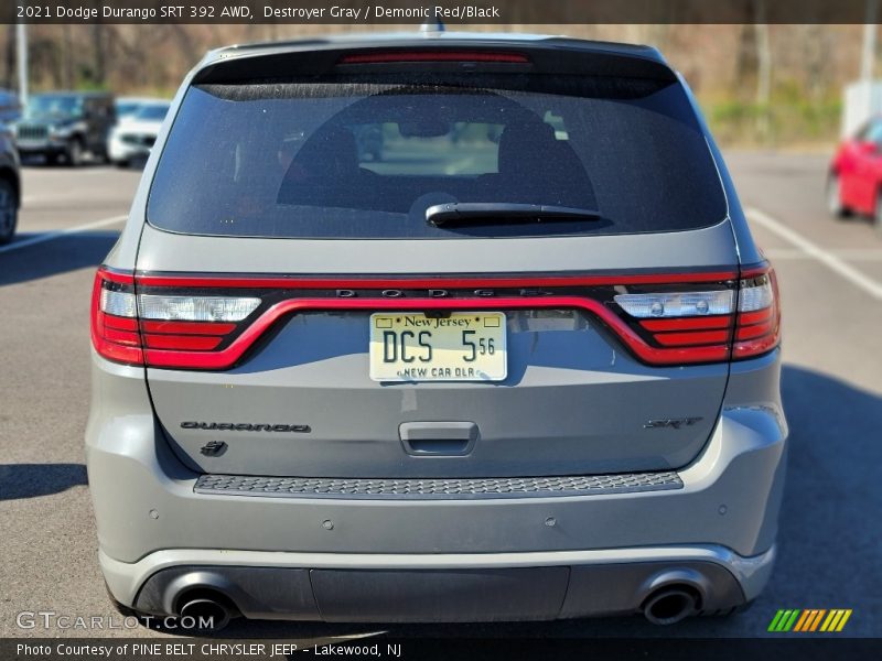 Destroyer Gray / Demonic Red/Black 2021 Dodge Durango SRT 392 AWD