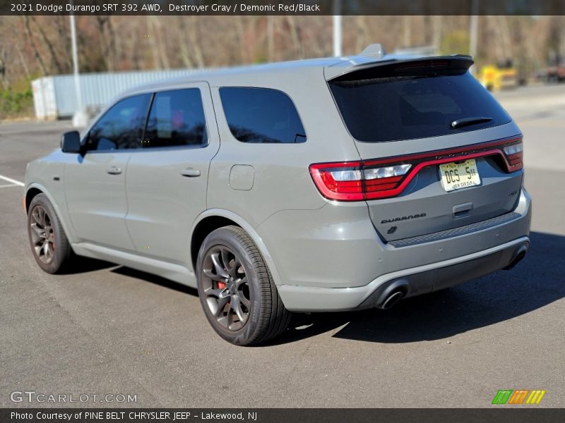 Destroyer Gray / Demonic Red/Black 2021 Dodge Durango SRT 392 AWD