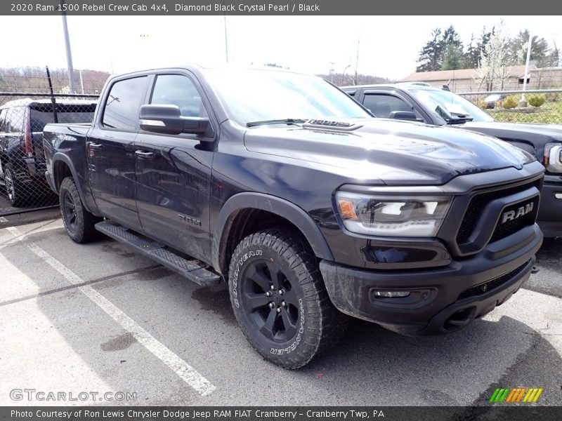 Diamond Black Crystal Pearl / Black 2020 Ram 1500 Rebel Crew Cab 4x4