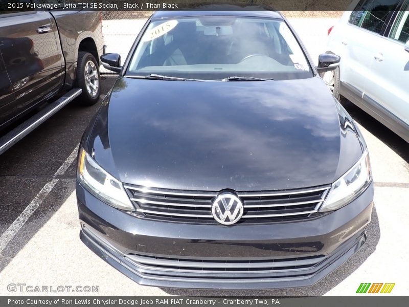Black / Titan Black 2015 Volkswagen Jetta TDI SE Sedan