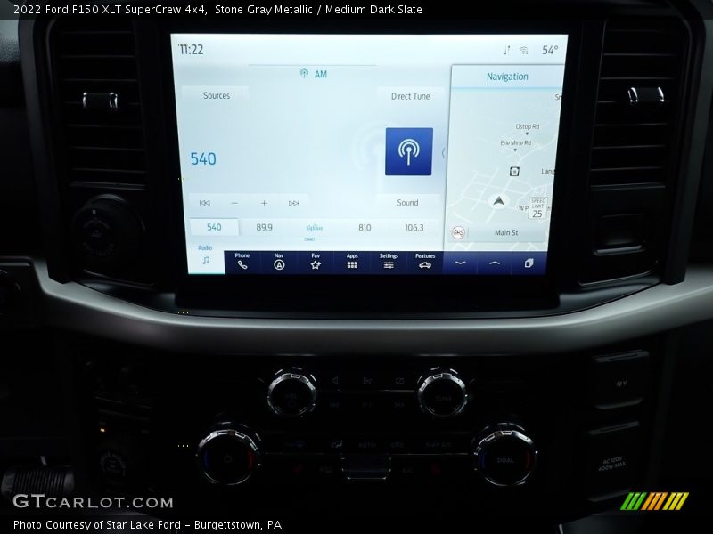 Stone Gray Metallic / Medium Dark Slate 2022 Ford F150 XLT SuperCrew 4x4