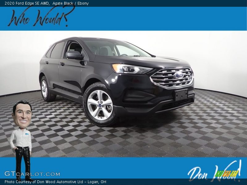 Agate Black / Ebony 2020 Ford Edge SE AWD