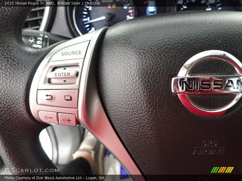 Brilliant Silver / Charcoal 2015 Nissan Rogue SV AWD
