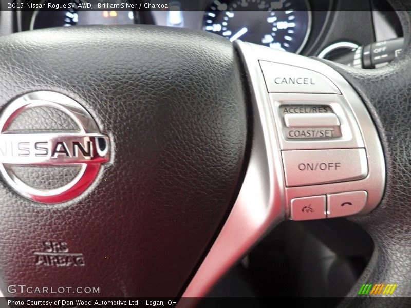 Brilliant Silver / Charcoal 2015 Nissan Rogue SV AWD