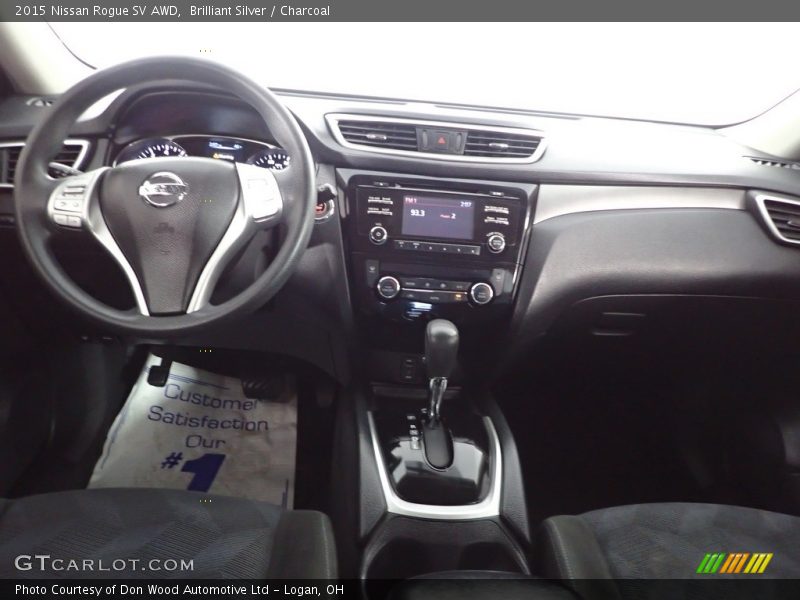 Brilliant Silver / Charcoal 2015 Nissan Rogue SV AWD