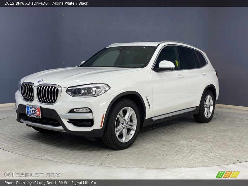Alpine White / Black 2019 BMW X3 sDrive30i