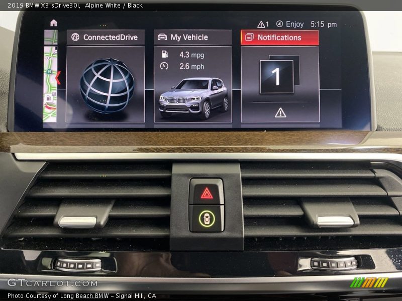 Alpine White / Black 2019 BMW X3 sDrive30i