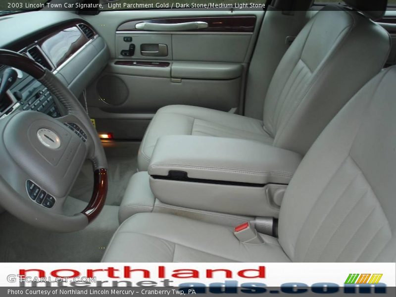 Light Parchment Gold / Dark Stone/Medium Light Stone 2003 Lincoln Town Car Signature