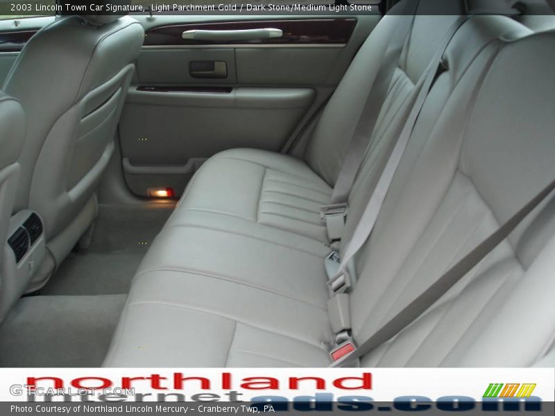 Light Parchment Gold / Dark Stone/Medium Light Stone 2003 Lincoln Town Car Signature