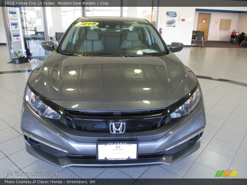 Modern Steel Metallic / Gray 2019 Honda Civic LX Sedan