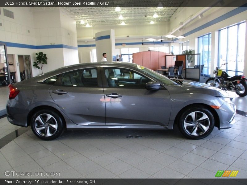 Modern Steel Metallic / Gray 2019 Honda Civic LX Sedan