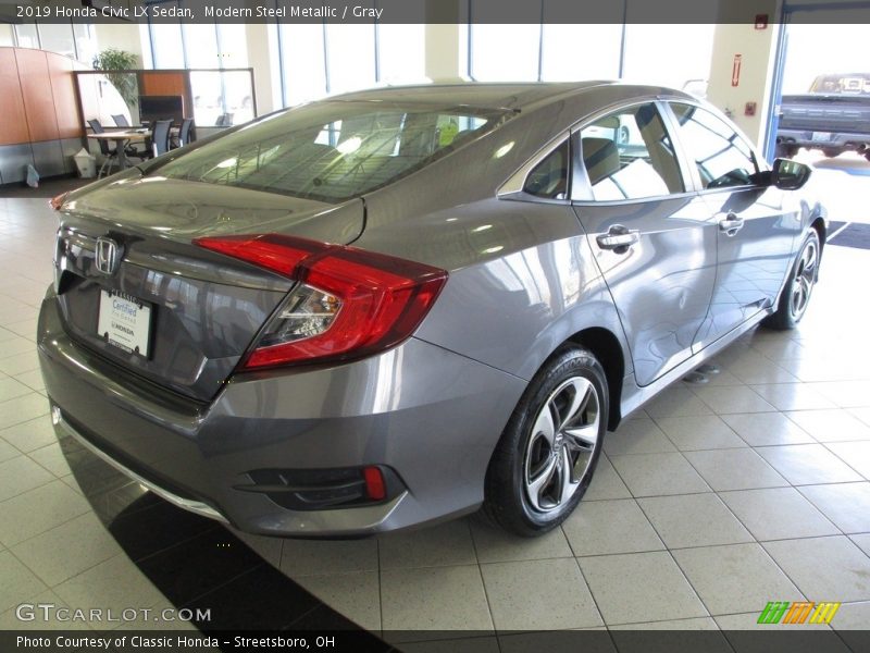 Modern Steel Metallic / Gray 2019 Honda Civic LX Sedan