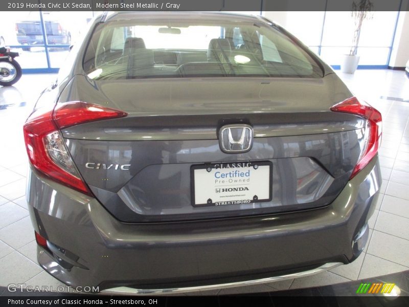Modern Steel Metallic / Gray 2019 Honda Civic LX Sedan