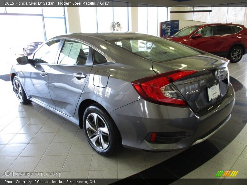 Modern Steel Metallic / Gray 2019 Honda Civic LX Sedan