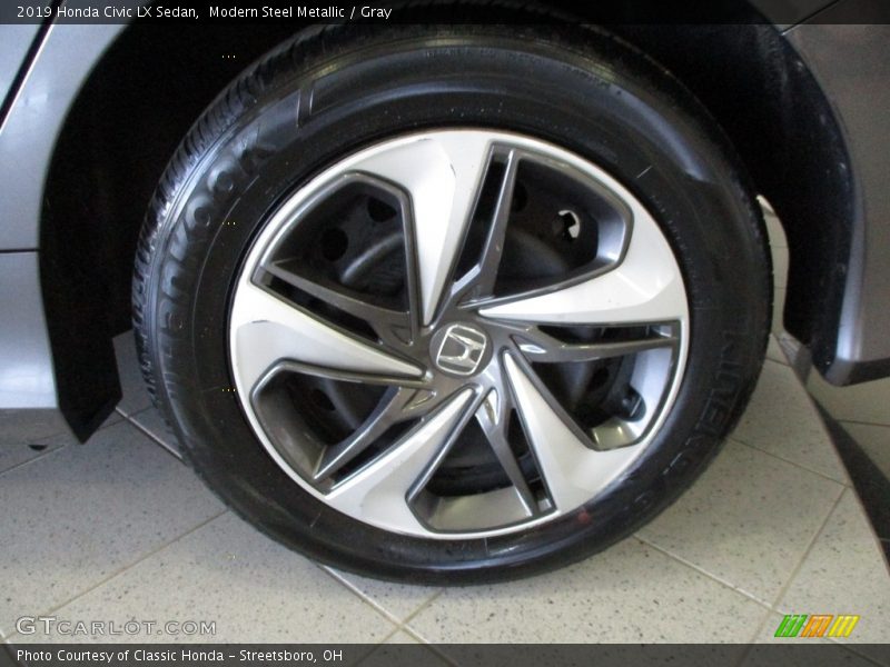 Modern Steel Metallic / Gray 2019 Honda Civic LX Sedan