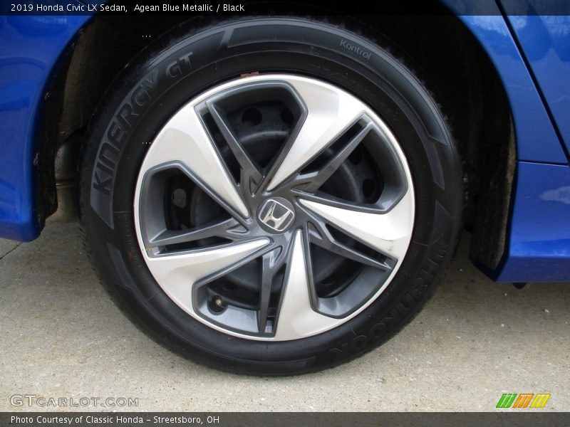 Agean Blue Metallic / Black 2019 Honda Civic LX Sedan