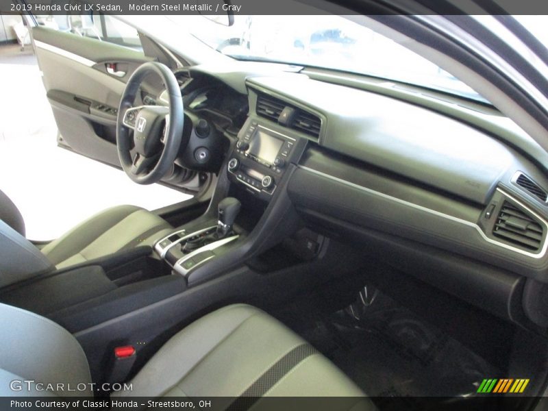 Modern Steel Metallic / Gray 2019 Honda Civic LX Sedan