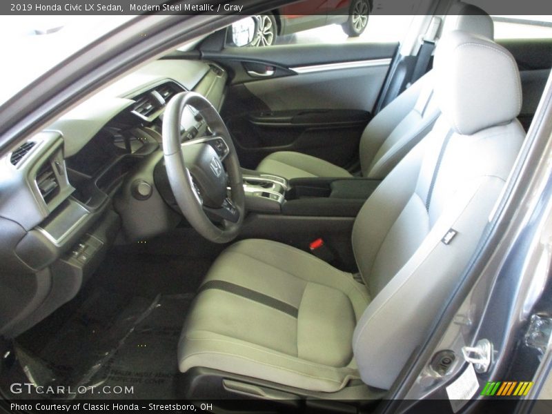 Modern Steel Metallic / Gray 2019 Honda Civic LX Sedan