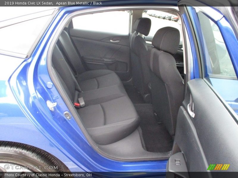 Agean Blue Metallic / Black 2019 Honda Civic LX Sedan