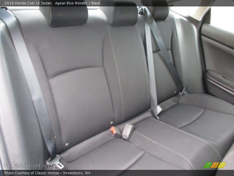 Agean Blue Metallic / Black 2019 Honda Civic LX Sedan