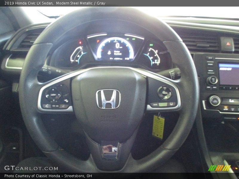 Modern Steel Metallic / Gray 2019 Honda Civic LX Sedan