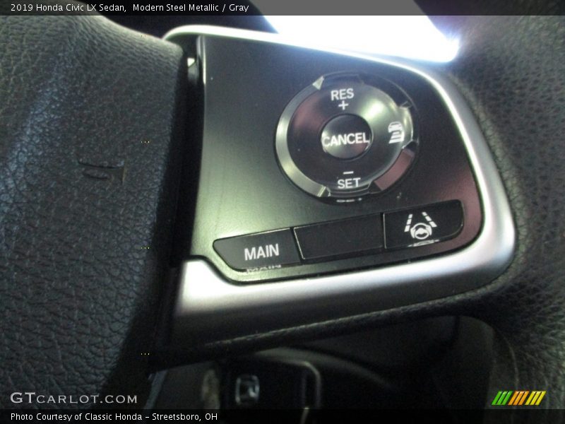 Modern Steel Metallic / Gray 2019 Honda Civic LX Sedan