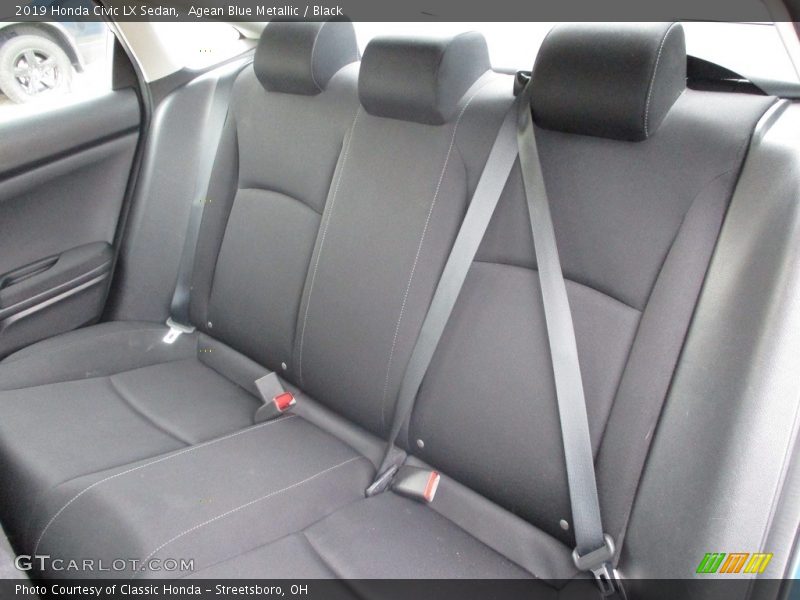 Agean Blue Metallic / Black 2019 Honda Civic LX Sedan