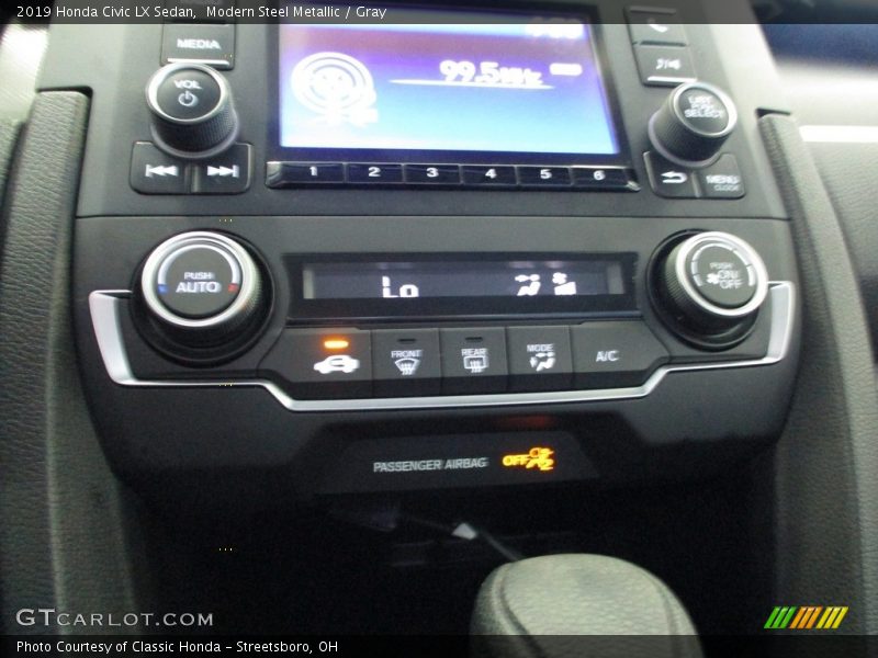 Modern Steel Metallic / Gray 2019 Honda Civic LX Sedan