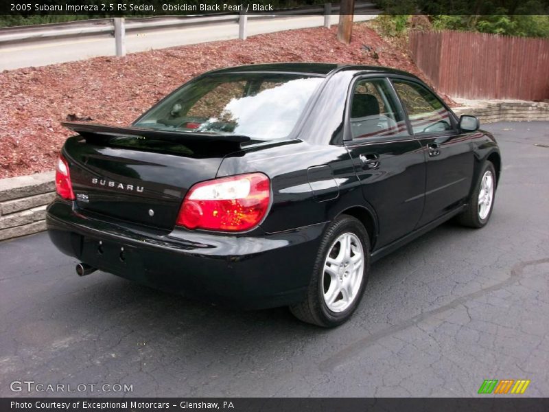 Obsidian Black Pearl / Black 2005 Subaru Impreza 2.5 RS Sedan