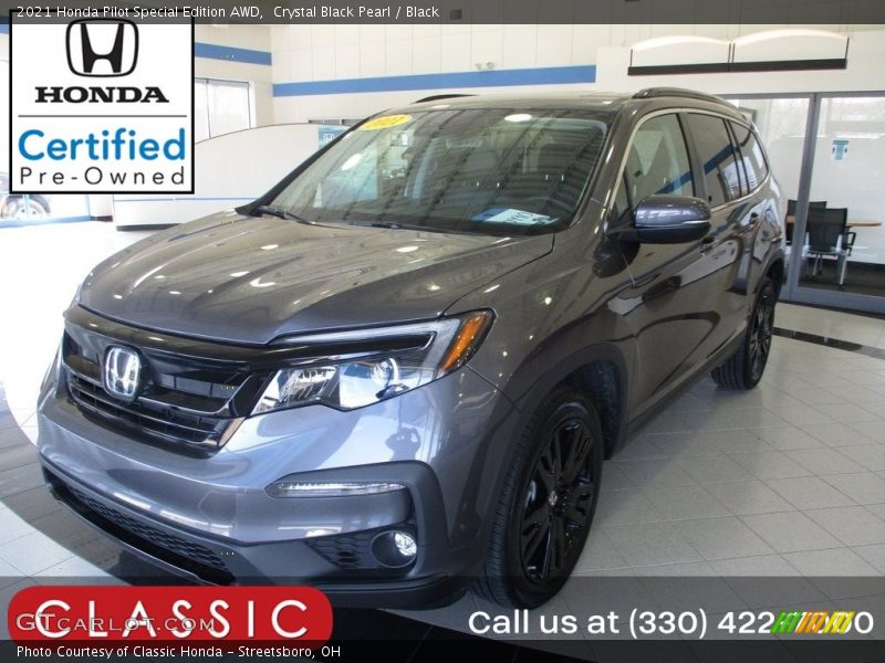 Crystal Black Pearl / Black 2021 Honda Pilot Special Edition AWD