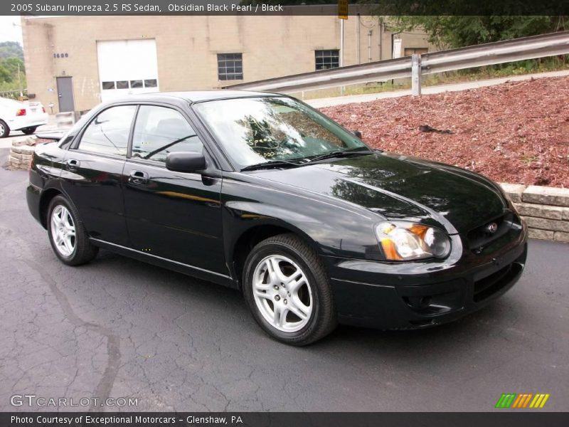 Obsidian Black Pearl / Black 2005 Subaru Impreza 2.5 RS Sedan