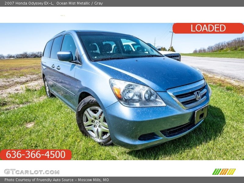 Ocean Mist Metallic / Gray 2007 Honda Odyssey EX-L