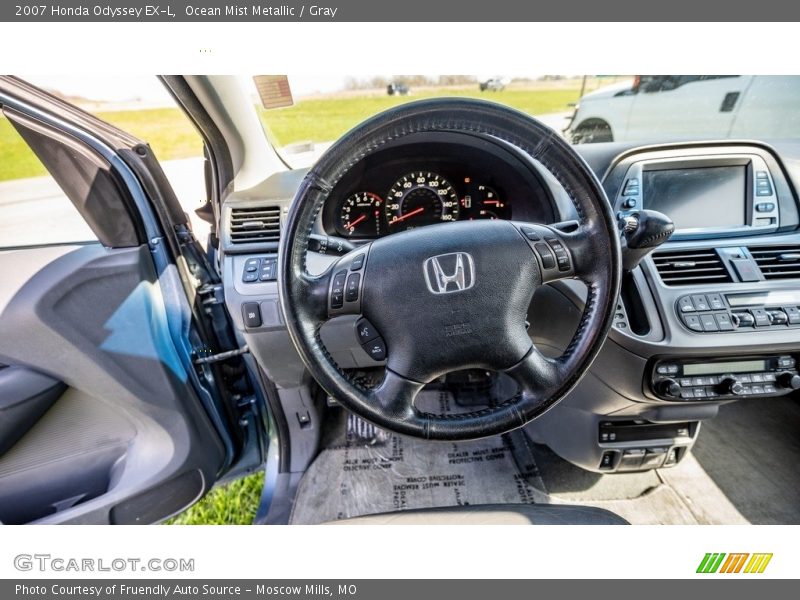 Ocean Mist Metallic / Gray 2007 Honda Odyssey EX-L
