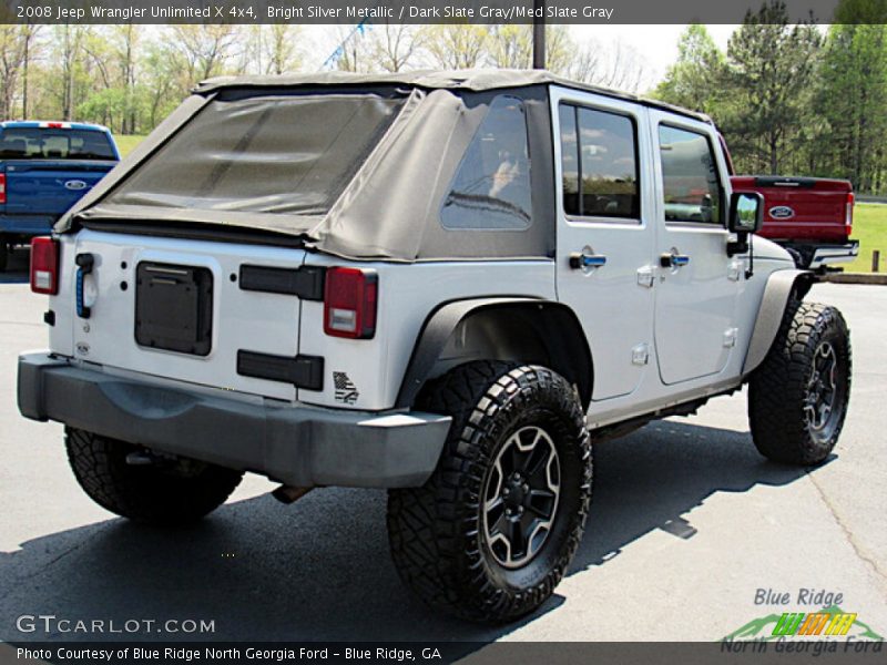 Bright Silver Metallic / Dark Slate Gray/Med Slate Gray 2008 Jeep Wrangler Unlimited X 4x4