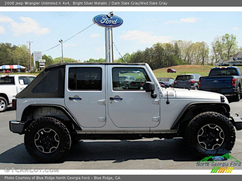 Bright Silver Metallic / Dark Slate Gray/Med Slate Gray 2008 Jeep Wrangler Unlimited X 4x4