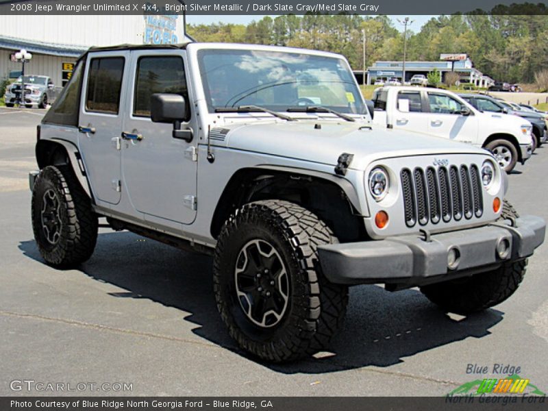 Bright Silver Metallic / Dark Slate Gray/Med Slate Gray 2008 Jeep Wrangler Unlimited X 4x4
