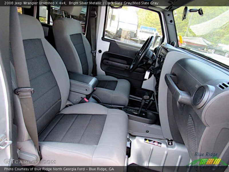 Bright Silver Metallic / Dark Slate Gray/Med Slate Gray 2008 Jeep Wrangler Unlimited X 4x4