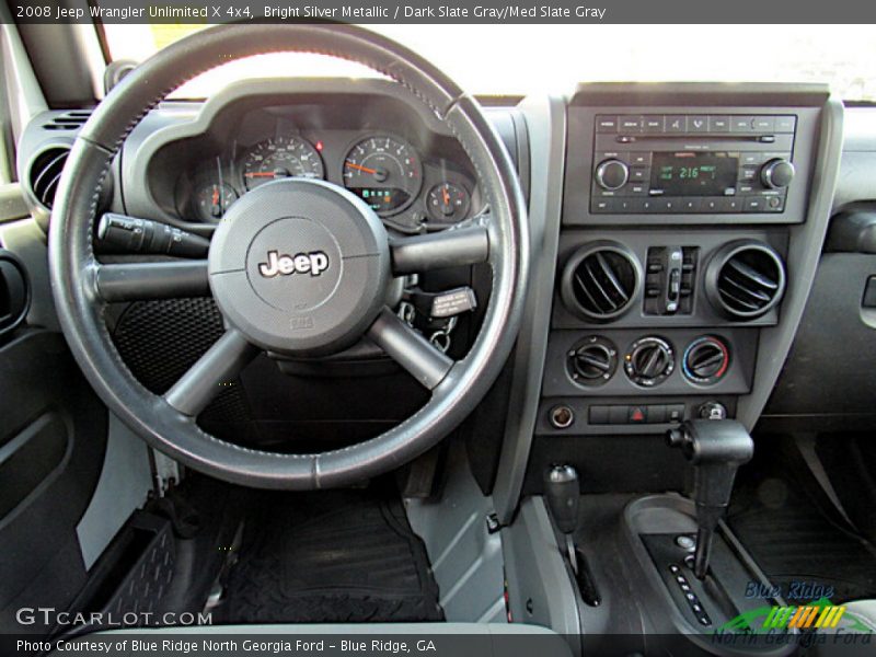 Bright Silver Metallic / Dark Slate Gray/Med Slate Gray 2008 Jeep Wrangler Unlimited X 4x4