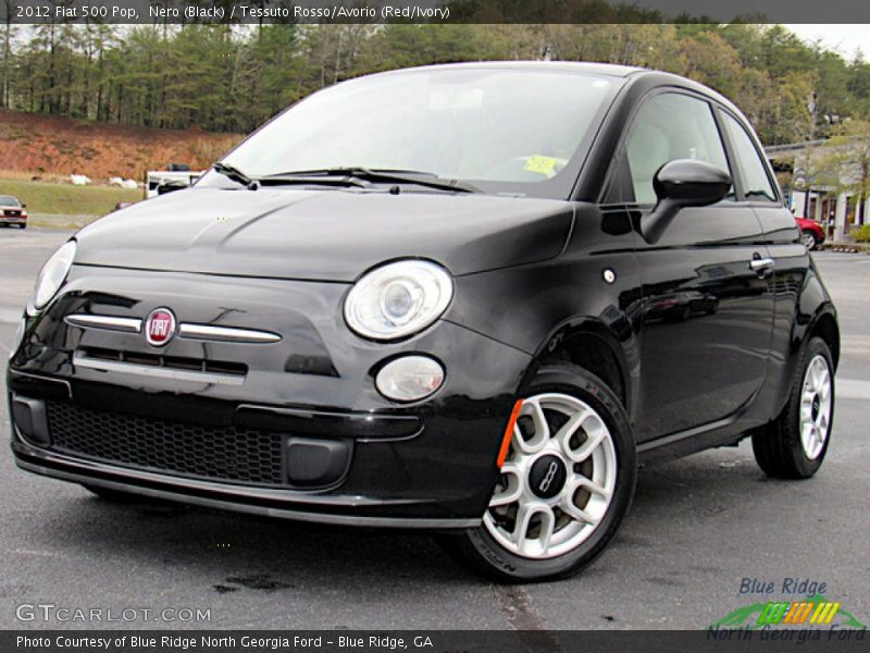Nero (Black) / Tessuto Rosso/Avorio (Red/Ivory) 2012 Fiat 500 Pop