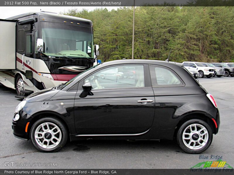 Nero (Black) / Tessuto Rosso/Avorio (Red/Ivory) 2012 Fiat 500 Pop