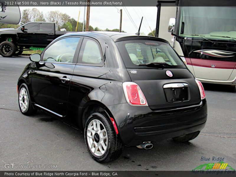 Nero (Black) / Tessuto Rosso/Avorio (Red/Ivory) 2012 Fiat 500 Pop