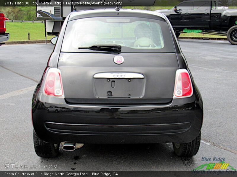 Nero (Black) / Tessuto Rosso/Avorio (Red/Ivory) 2012 Fiat 500 Pop