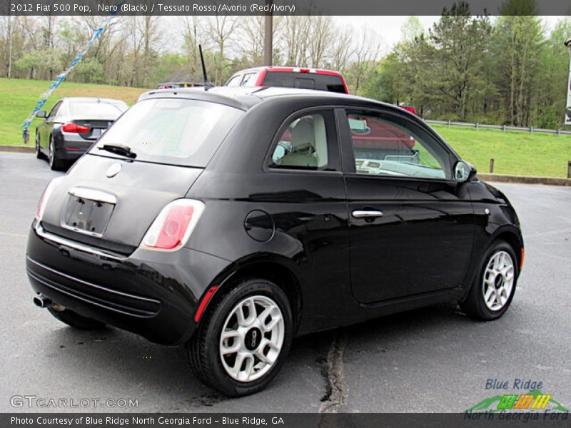 Nero (Black) / Tessuto Rosso/Avorio (Red/Ivory) 2012 Fiat 500 Pop