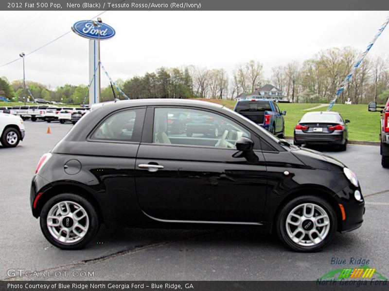 Nero (Black) / Tessuto Rosso/Avorio (Red/Ivory) 2012 Fiat 500 Pop